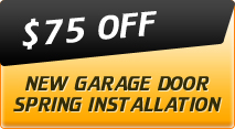 $75 off new garage door spring installation 